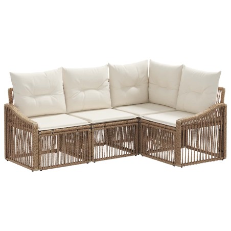 Ensemble de canapé de jardin 4 pcs Beige polyrotin 622846622846