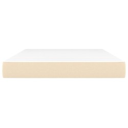 Matelas de lit à ressorts ensachés fermeté moyenne Crème 140x190x20 cm Tissu 622847622847