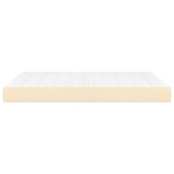 Matelas de lit à ressorts ensachés fermeté moyenne Crème 140x190x20 cm Tissu 622847622847
