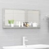 Miroir de salle de bain Gris béton 90x10,5x37 cm Aggloméré 622856622856