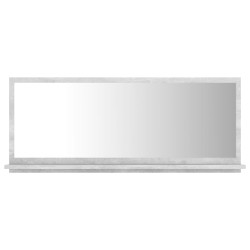 Miroir de salle de bain Gris béton 90x10,5x37 cm Aggloméré 622856622856
