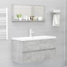 Miroir de salle de bain Gris béton 90x10,5x37 cm Aggloméré 622856622856