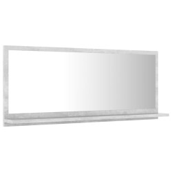Miroir de salle de bain Gris béton 90x10,5x37 cm Aggloméré 622856622856