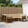 Ensemble de canapés d'extérieur 6 pcs Naturel et Beige 622857622857