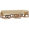 Ensemble de canapés d'extérieur 8 pcs Naturel et Beige 622858622858