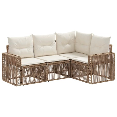 Ensemble de canapé de jardin 4 pcs Beige et blanc crème 622860622860