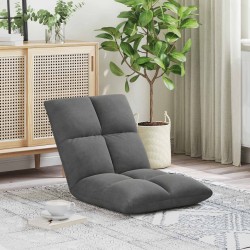 Fauteuil de sol ajustable Gris foncé Velours 622868622868