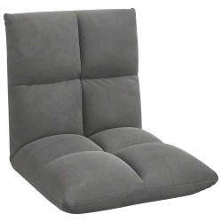 Fauteuil de sol ajustable Gris foncé Velours 622868622868