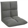 Fauteuil de sol ajustable Gris foncé Velours 622868622868