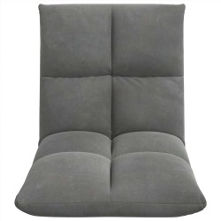Fauteuil de sol ajustable Gris foncé Velours 622868622868