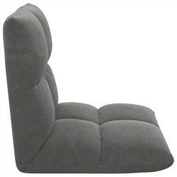 Fauteuil de sol ajustable Gris foncé Velours 622868622868