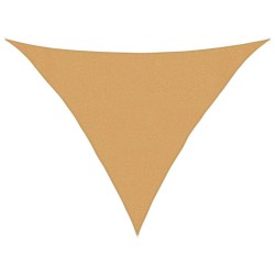 Voile d'ombrage 160 g/m² triangulaire sable 3x3x4,2 m PEHD 622869622869