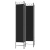 Cloison de séparation 4 panneaux Noir 160x220 cm Tissu 622871622871