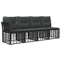 Ensemble de canapés d'extérieur 6 pcs Noir et Gris foncé 622875622875