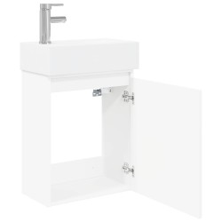 Meuble de salle de bain avec robinet Blanc 45,5 x 22,5 x 84 cm 622877622877