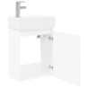 Meuble de salle de bain avec robinet Blanc 45,5 x 22,5 x 84 cm 622877622877