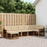Ensemble de canapés d'extérieur 7 pcs Naturel et Beige 622878622878