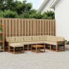 Ensemble de canapés d'extérieur 9 pcs Naturel et Beige 622879622879