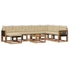 Ensemble de canapés d'extérieur 9 pcs Naturel et Beige 622879622879