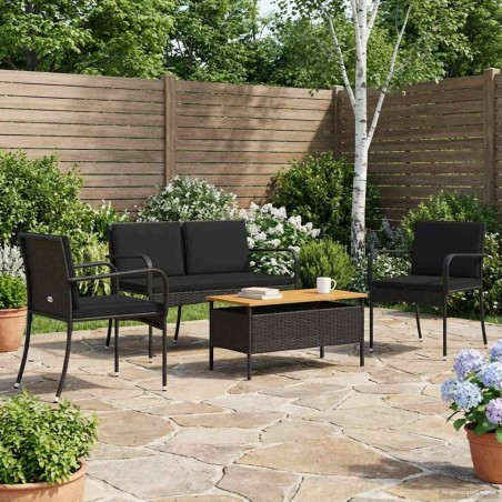 Ensemble de jardin avec coussin acier 622884622884
