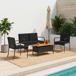Ensemble de jardin avec coussin acier 622884622884