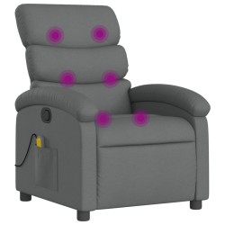 Fauteuil inclinable de massage gris foncé tissu 622887622887