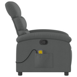 Fauteuil inclinable de massage gris foncé tissu 622887622887
