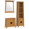 Ensemble de meubles de salle de bain 3 pcs bois de pin massif 622888622888