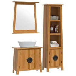 Ensemble de meubles de salle de bain 3 pcs bois de pin massif 622888622888
