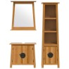 Ensemble de meubles de salle de bain 3 pcs bois de pin massif 622888622888