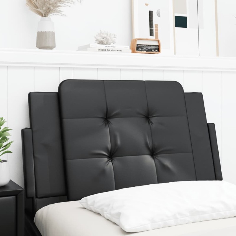 Coussin de tête de lit Zadar noir 90 cm similicuir 622891622891