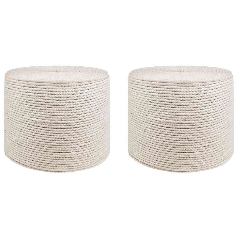 Fil en jute 2 pcs 2 Blanc Jute 100% Tossa 622892622892
