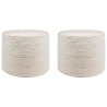 Fil en jute 2 pcs 2 Blanc Jute 100% Tossa 622892622892