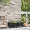 Jardinière avec Roues Noir 80 x 40 x 29 cm PP 622893622893
