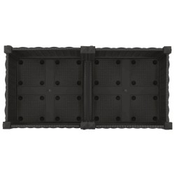 Jardinière avec Roues Noir 80 x 40 x 29 cm PP 622893622893