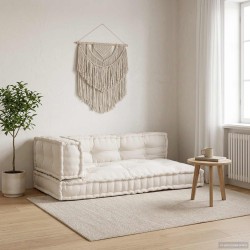 Coussin de canapé sur palette 3 pcs Crème 120 x 80 x 34 cm 622897622897