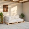Coussin de canapé sur palette 3 pcs Crème 120 x 80 x 34 cm 622897622897