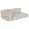 Coussin de canapé sur palette 3 pcs Crème 120 x 80 x 34 cm 622897622897