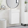 Meuble de salle de bain avec robinet Blanc 45,5 x 22,5 x 84 cm 622898622898