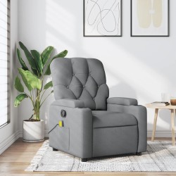 Fauteuil inclinable de massage gris clair tissu 622899622899