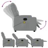 Fauteuil inclinable de massage gris clair tissu 622899622899