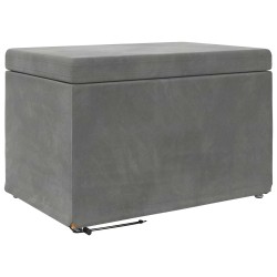 Tabouret Gris foncé 61 x 41 x 40 cm Velours et Bois Composite 622902622902