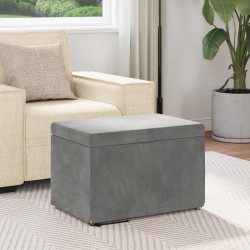 Tabouret Gris foncé 61 x 41 x 40 cm Velours et Bois Composite 622902622902