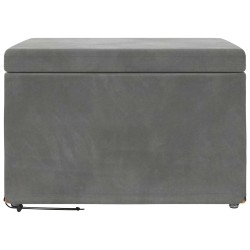 Tabouret Gris foncé 61 x 41 x 40 cm Velours et Bois Composite 622902622902
