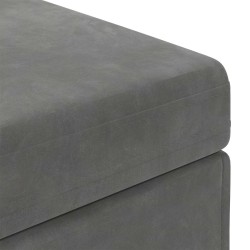 Tabouret Gris foncé 61 x 41 x 40 cm Velours et Bois Composite 622902622902
