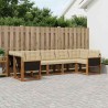 Ensemble de canapés d'extérieur 7 pcs Naturel et Beige 622906622906