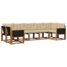 Ensemble de canapés d'extérieur 7 pcs Naturel et Beige 622906622906