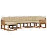 Ensemble de canapés d'extérieur 7 pcs Naturel et Beige 622915622915