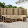 Ensemble de canapés d'extérieur 7 pcs Naturel et Beige 622917622917
