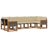 Ensemble de canapés d'extérieur 7 pcs Naturel et Beige 622917622917